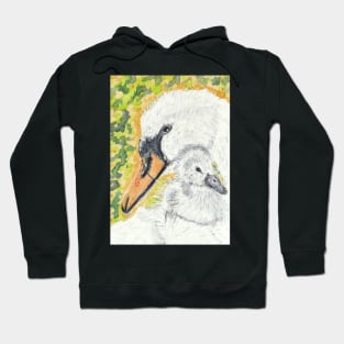 Mother and baby swan Hoodie